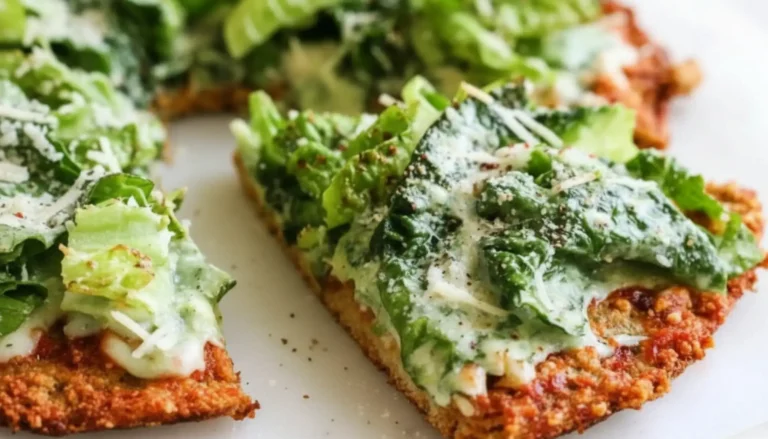 Chicken Crust Caesar Salad Pizza (High Protein)