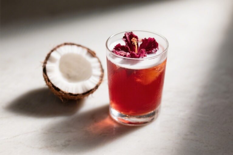 Hibiscus Tea With Coconut Milk – A Bright, Creamy Sip