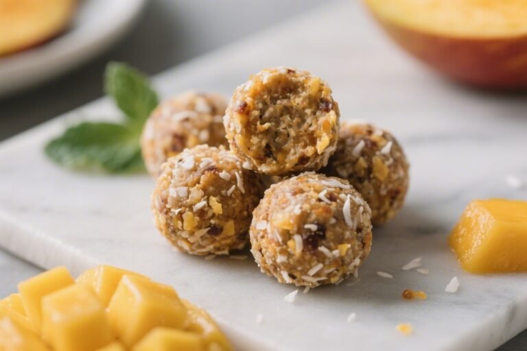 Mango Coconut Energy Balls – A Bright, No-Bake Snack