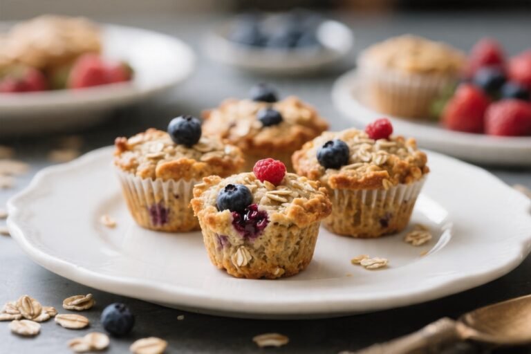 Berry Oatmeal Muffin Bites