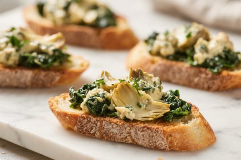 Spinach Artichoke Toasts – A Creamy, Crispy Snack You’ll Crave