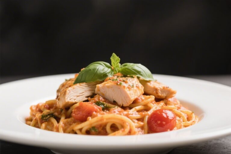 Creamy Tomato Basil Pasta With Chicken