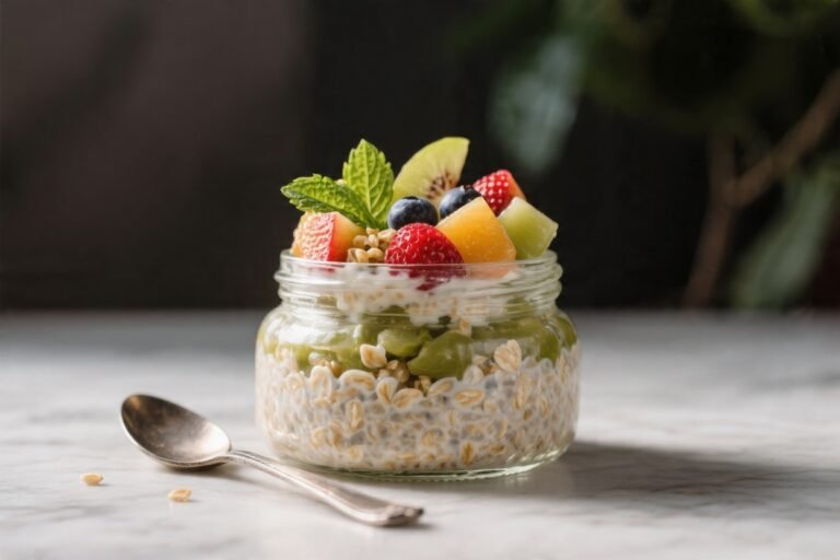 Vegetarian Overnight Oats With Fruits