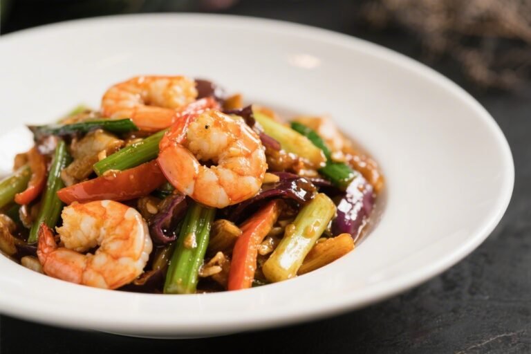 High Protein Low Calories Shrimp and Veggie Stir Fry
