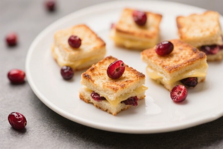 Mini Cranberry Grilled Cheese Bites