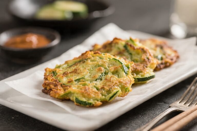 Healthy Low Calorie Vegetarian Zucchini Fritters Recipe