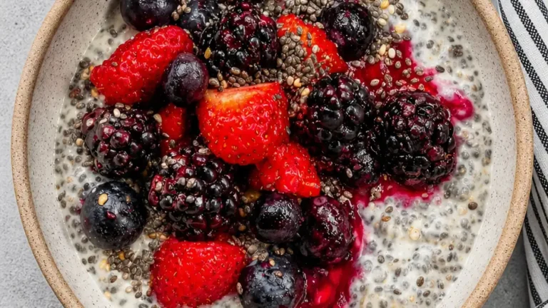 Overnight Oats with Mixed Berries