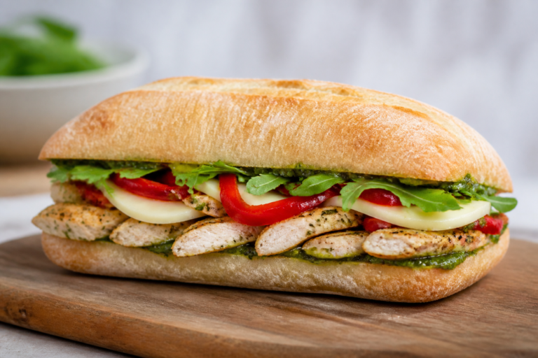 Ciabatta Sandwich Recipe Chicken Pesto – Easy, Fresh, and Flavor-Packed