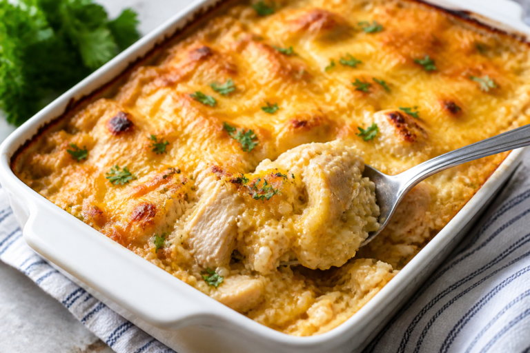 Easy Cheesy Chicken and Rice Casserole Recipe for Busy Weeknights