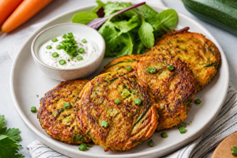 Quick Carrot and Zucchini Fritters for Healthy Meal Prep Ideas