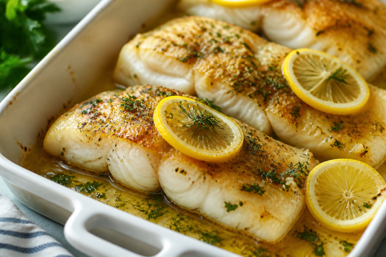 Flaky Oven Baked Lemon Butter Cod for Quick Family Dinners