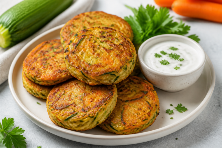 Quick Carrot and Zucchini Fritters for Healthy Meal Prep Ideas