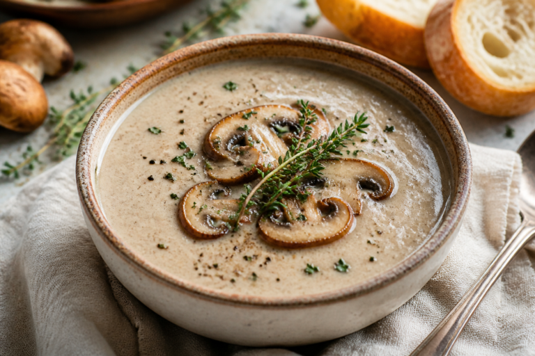 Wellness Dove Creamy Vegan Mushroom Soup Recipe for Cozy Healthy Dinner Nights