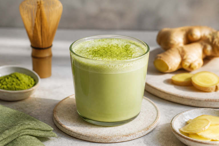 Creamy Matcha Ginger Latte Recipe for Energy and Weight Loss