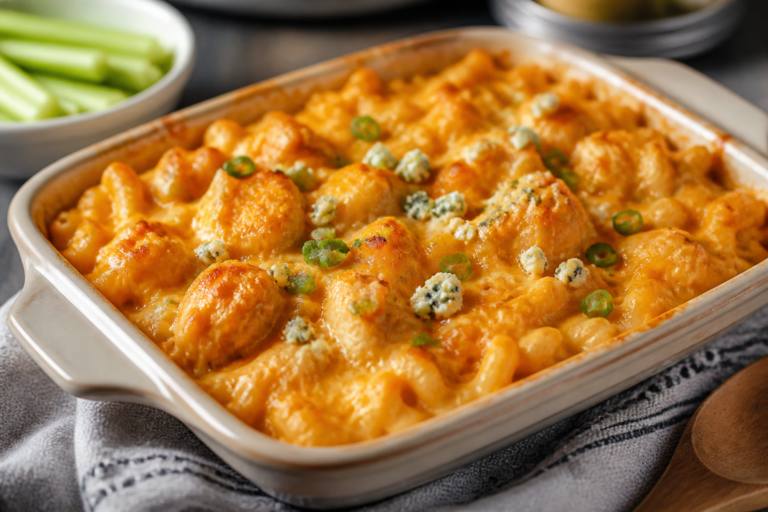 Buffalo Chicken Mac and Cheese Made With Velveeta