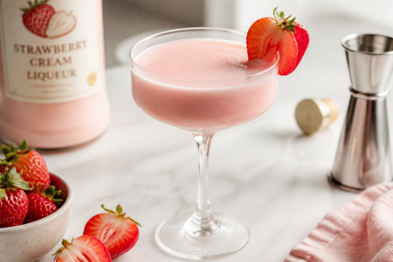 Strawberry Cream Liqueur Cocktail
