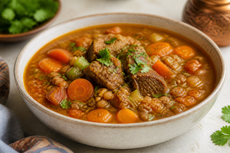 Moroccan Lamb and Lentil Soup – Hearty, Spiced, and Comforting