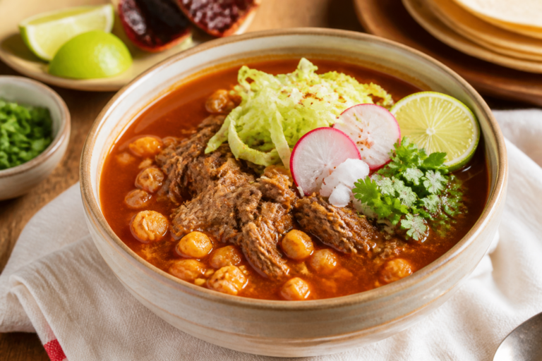 Beef Pozole Rojo – A Comforting, Red Chile Hominy Stew
