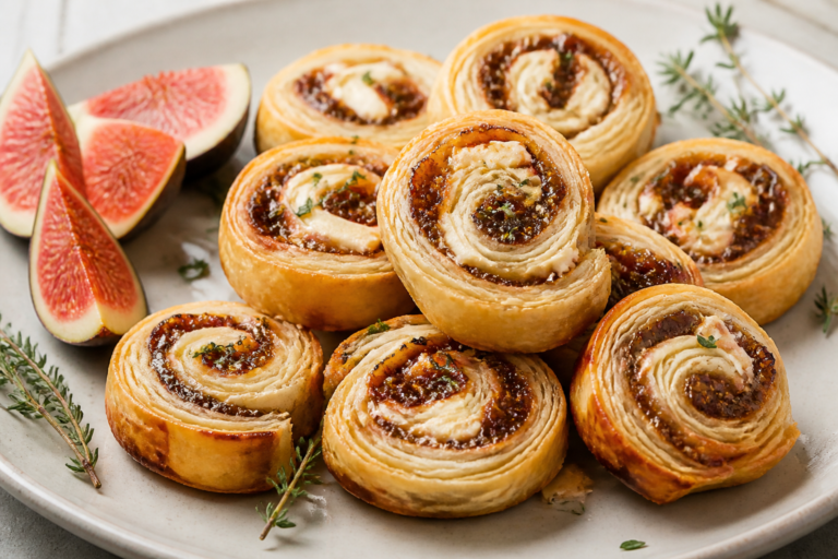 Fig Jam Goat Cheese Pinwheels – Sweet, Tangy, and Flaky Appetizers