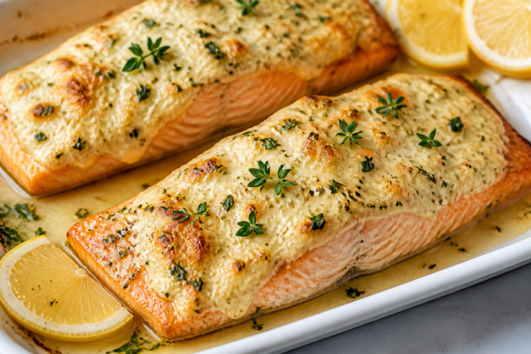 Baked Boursin Salmon – Creamy, Herby, and Weeknight Easy