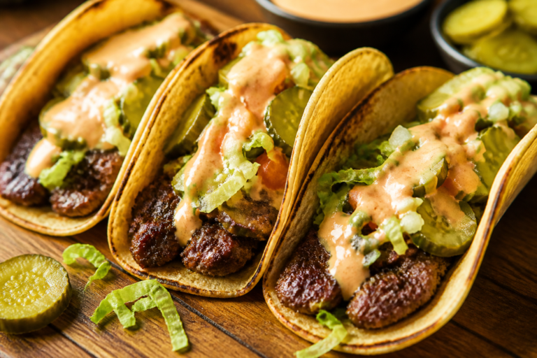 Easy Blackstone Smash Burger Tacos Recipe
