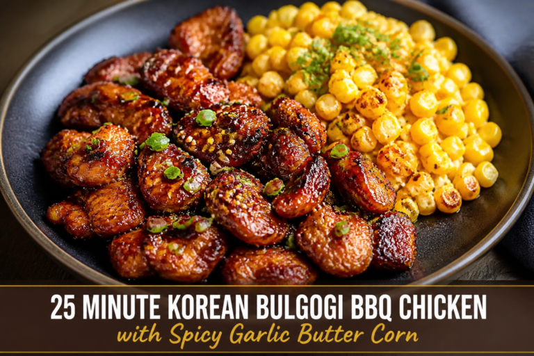 25 Minute Korean Bulgogi BBQ Chicken With Spicy Garlic Butter Corn