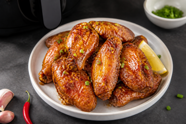 Air Fryer Chicken Wings Spicy Garlic