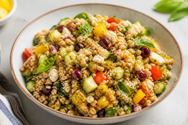 Vegetarian Farro Salad With Veggies – A Hearty, Fresh, Make-Ahead Meal