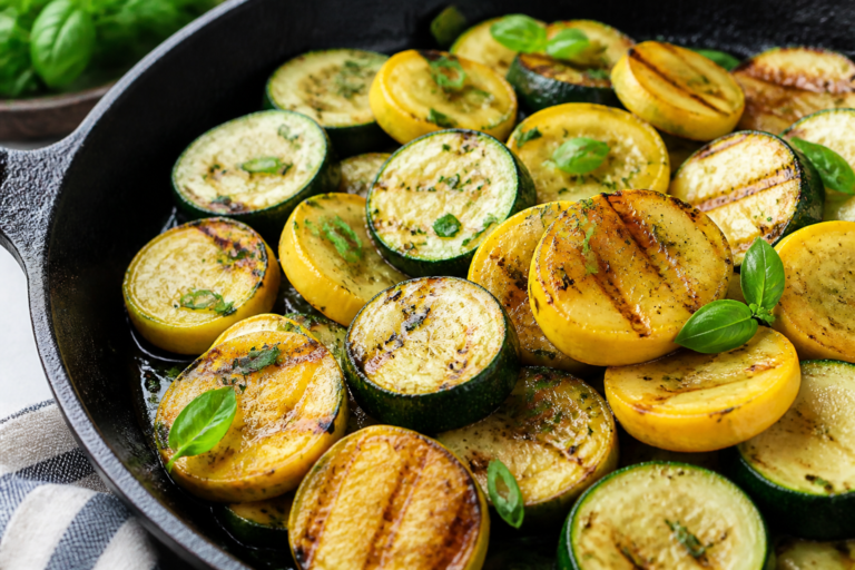 Grilled Zucchini and Squash in Pan