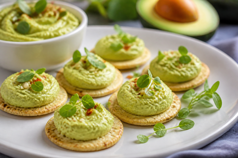 Vegan Avocado Hummus Bites