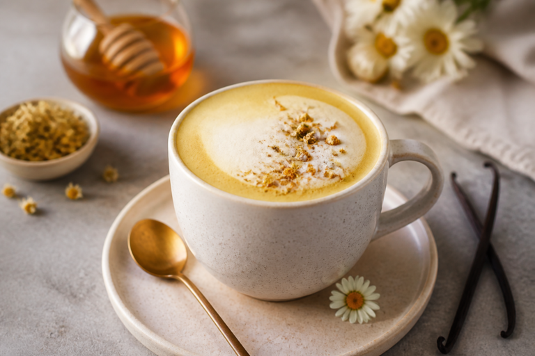 Honey Vanilla Chamomile Tea Latte