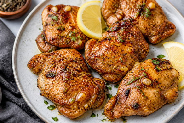 Honey Garlic Lemon Pepper Chicken Thighs Air Fryer