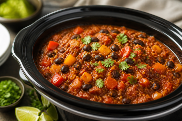 Chili Recipe Crockpot Vegetarian Quinoa