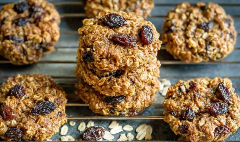 Healthy Oatmeal Raisin Protein Cookies