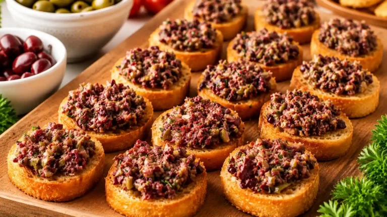 Olive Tapenade on Crostini – A Bold, Savory Appetizer