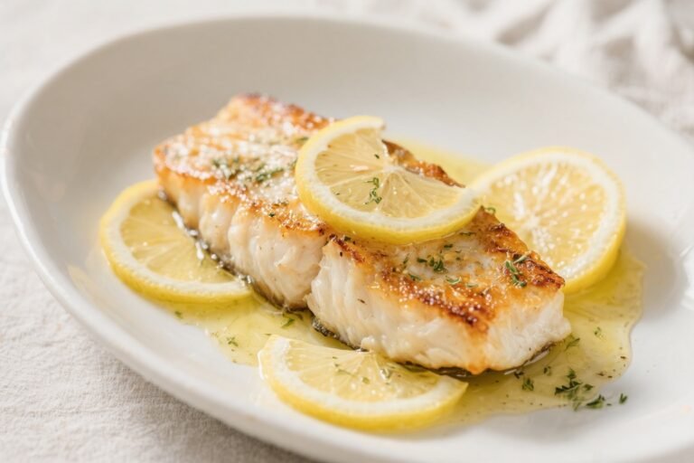Oven-Baked Lemon Butter Cod – Bright, Tender, and Ready in Minutes