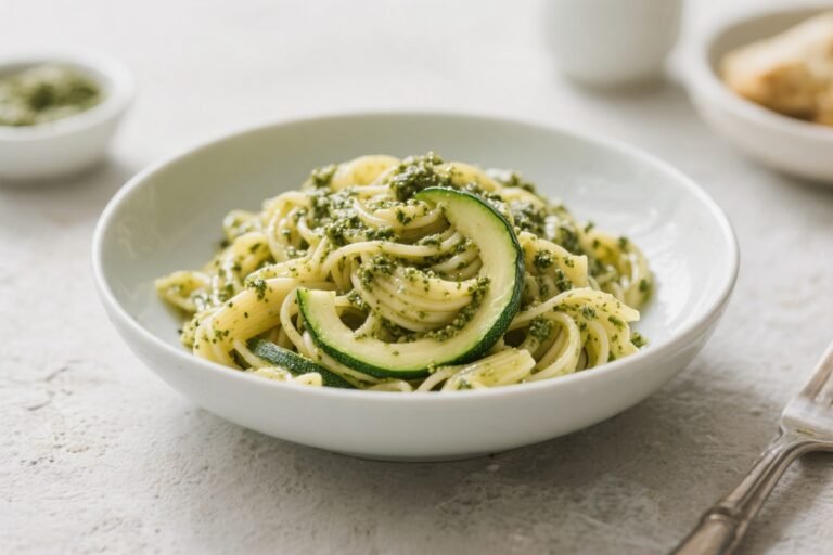 Vegetarian Pesto Pasta With Zucchini – Bright, Fresh, and Weeknight-Friendly