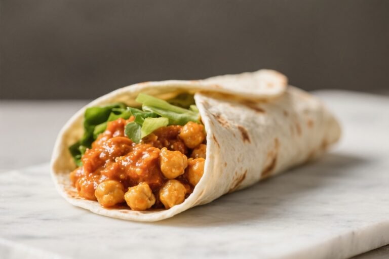 Vegan Buffalo Chickpea Wrap – Spicy, Crunchy, and Satisfying