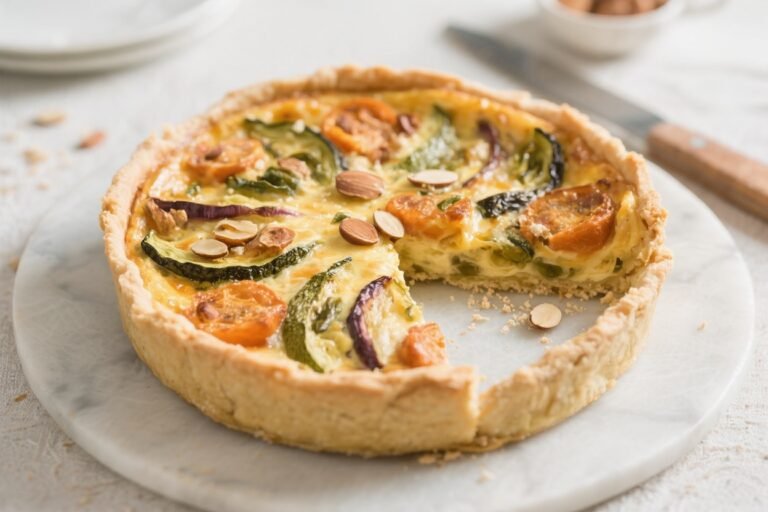 Vegetable Quiche With Almond Flour Crust – A Light, Flavorful Brunch Favorite