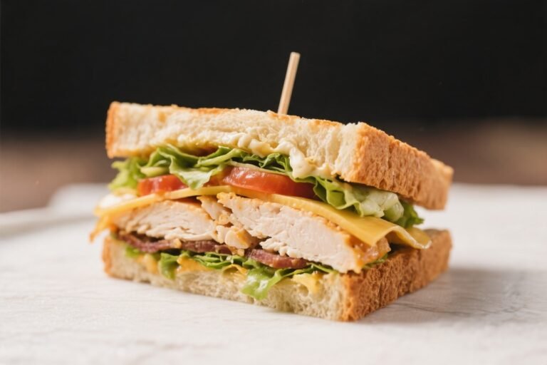 Healthy Chicken Club Sandwich – Fresh, Light, and Satisfying