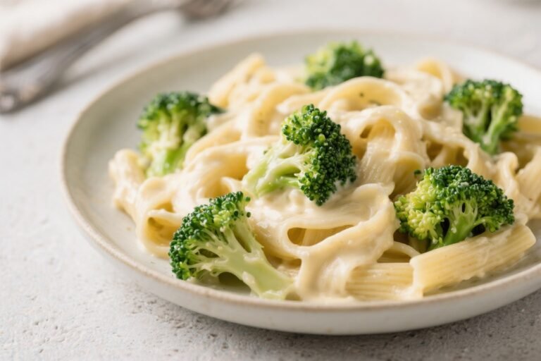 Vegan Alfredo Pasta With Broccoli – Creamy, Comforting, and Easy