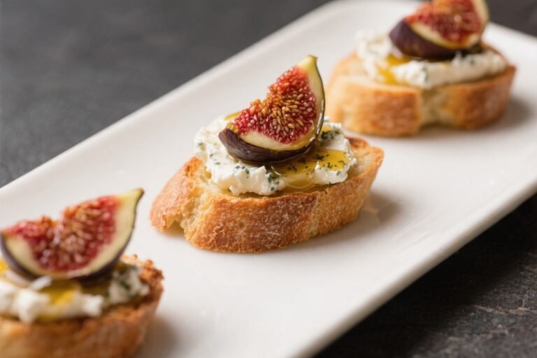Marinated Fig and Goat Cheese Crostini – A Sweet-Savory Party Bite