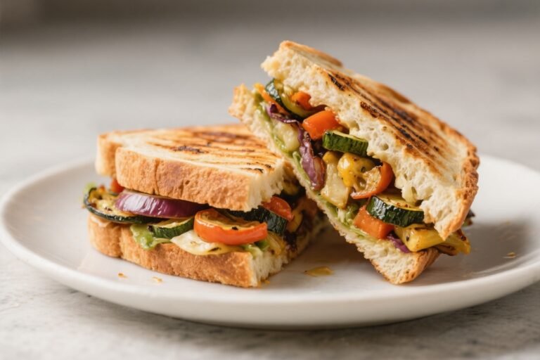 Grilled Veggie Panini Sandwich – Crisp, Melty, and Packed With Flavor