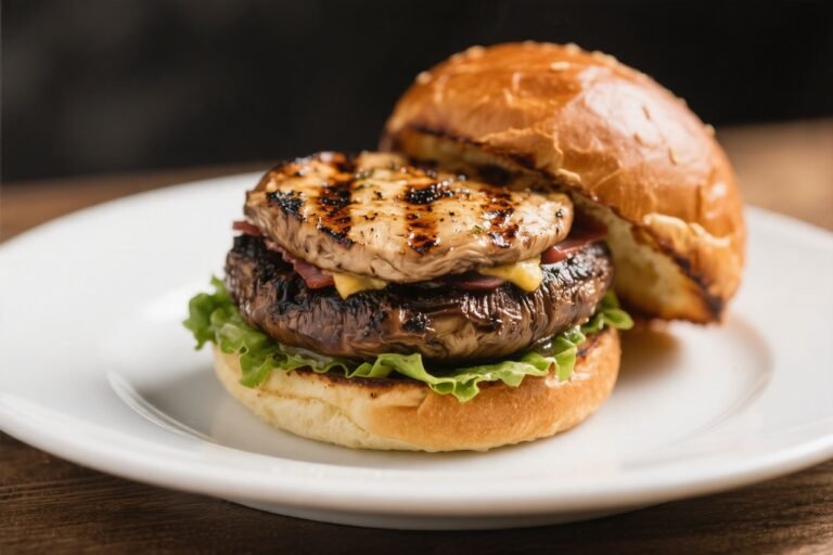 Grilled Portobello Mushroom Burger – Juicy, Smoky, and Satisfying