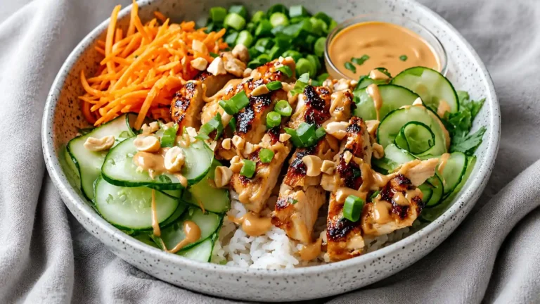 Thai Peanut Chicken Buddha Bowl