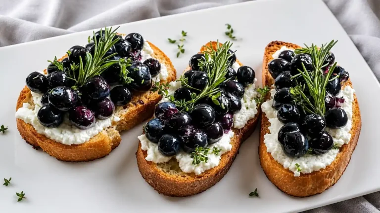 High Protein Balsamic Blueberry Toast