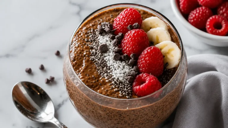 High Protein Chocolate Chia Pudding
