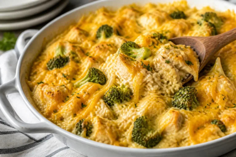 Easy Cheesy Chicken Broccoli Rice Casserole One Pot Oven