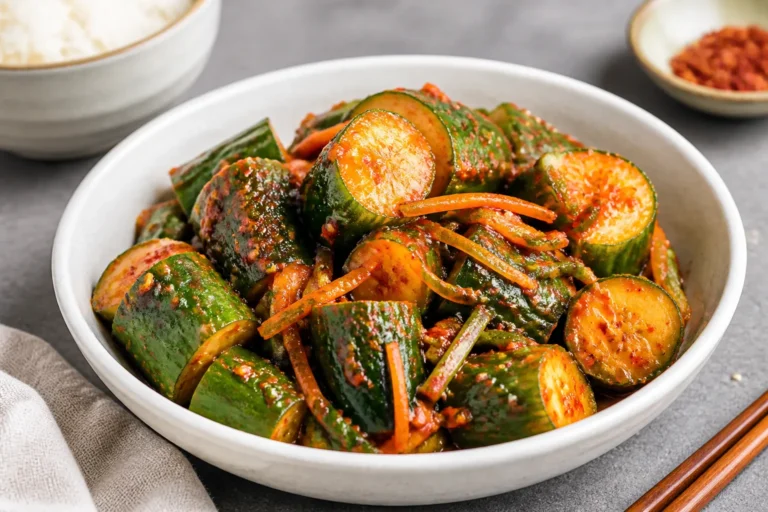 Quick Cucumber Kimchi Recipe (Oi Kimchi)