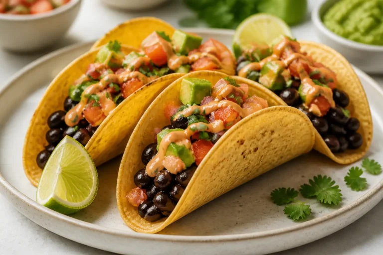 Vegan Mini Tacos With Black Beans